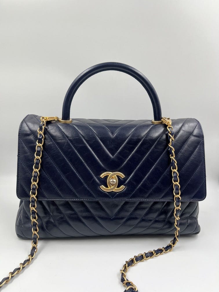 Chanel Chevron Quilted Coco Bag