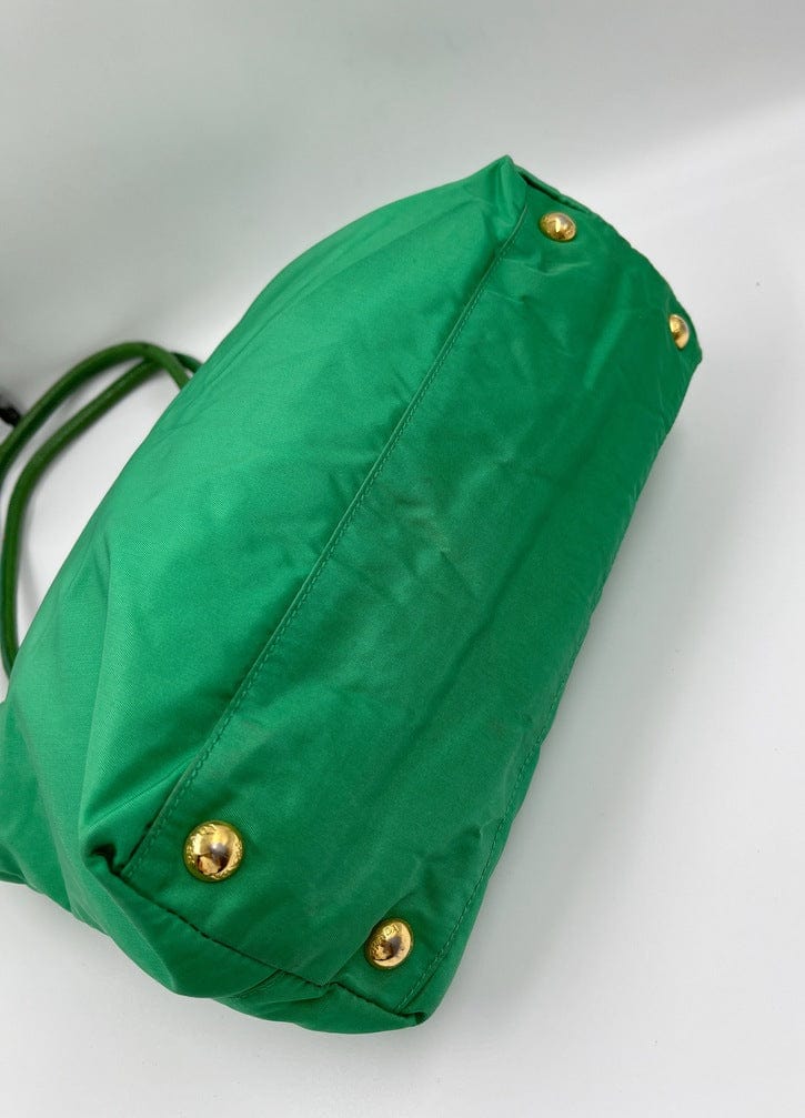 Prada Tote Nylon Green Tote Bag