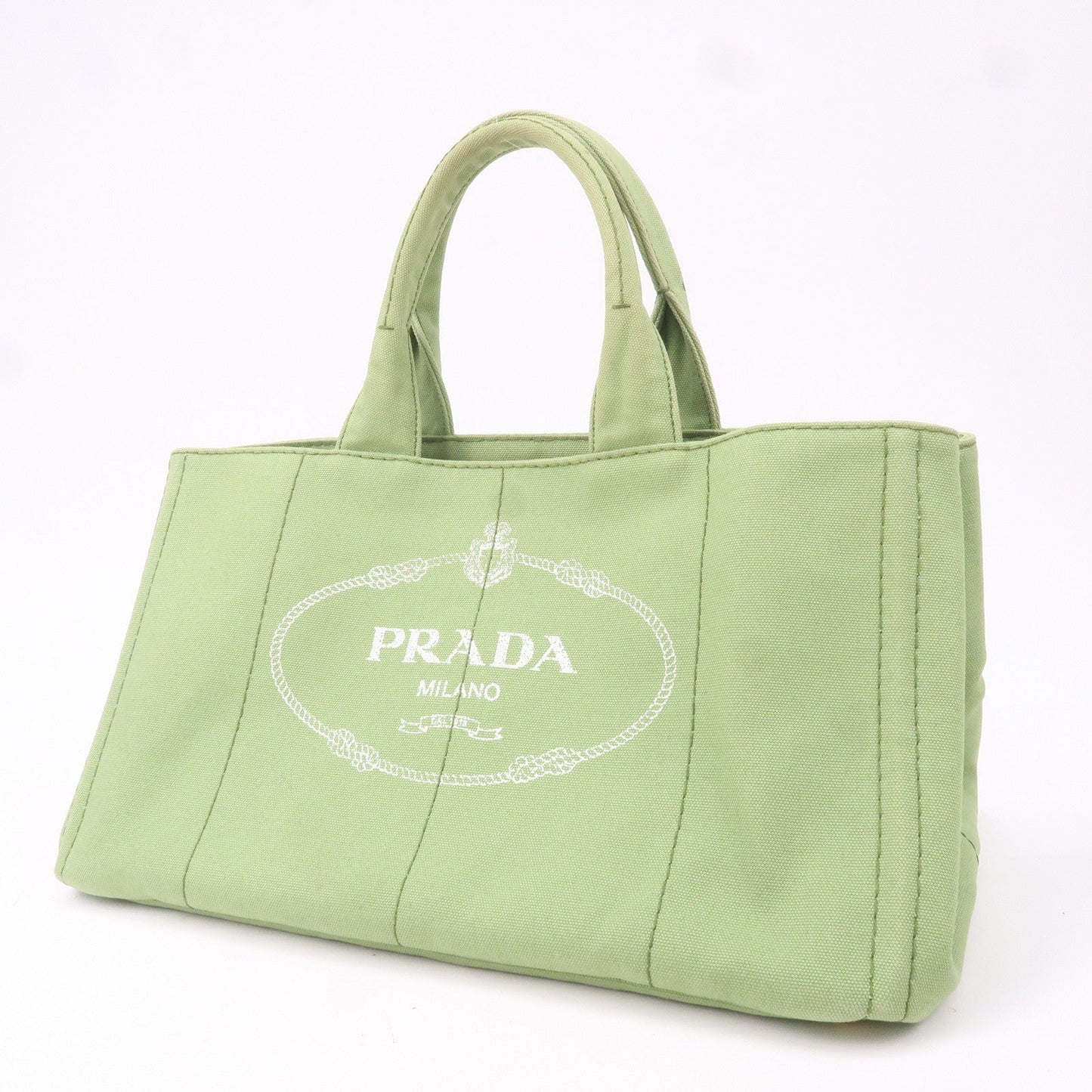 Prada Prada Canapa Canvas Tote Bag Hand Bag Green