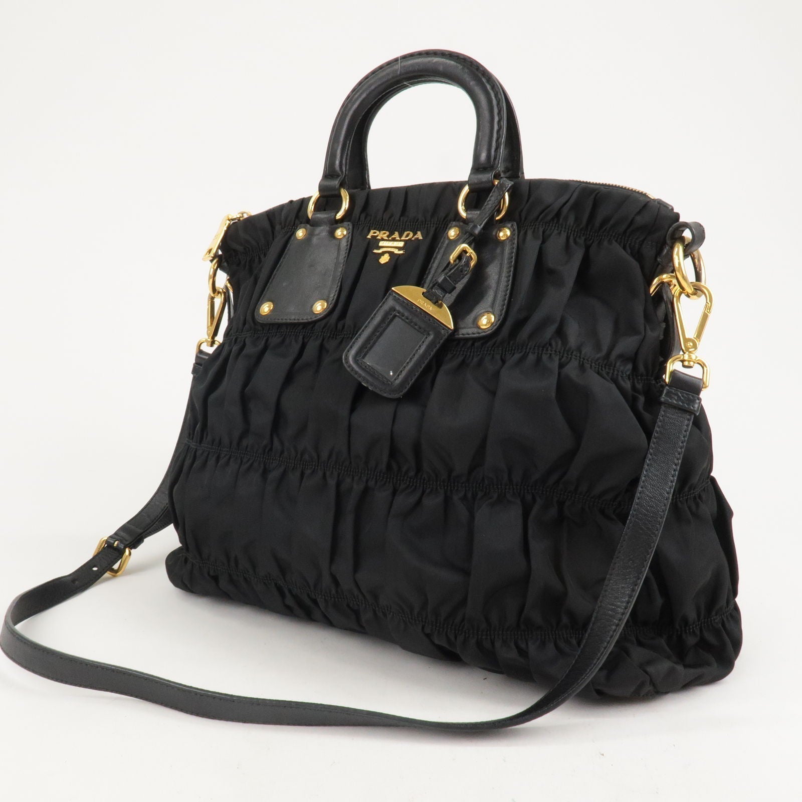 Prada Prada Nylon Leather 2Way Bag Shoulder Bag Nero