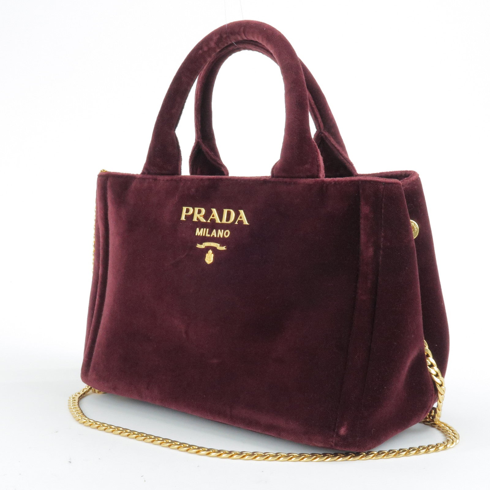 Prada Velour Canapa 2Way Hand Bag Shoulder Bag Mini