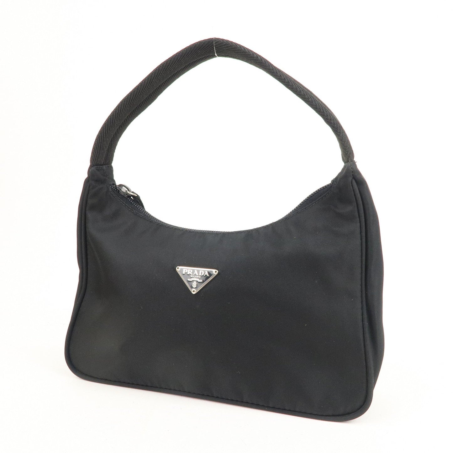 Prada Prada Logo Nylon Hand Bag Pouch Purse Black Travel Bag