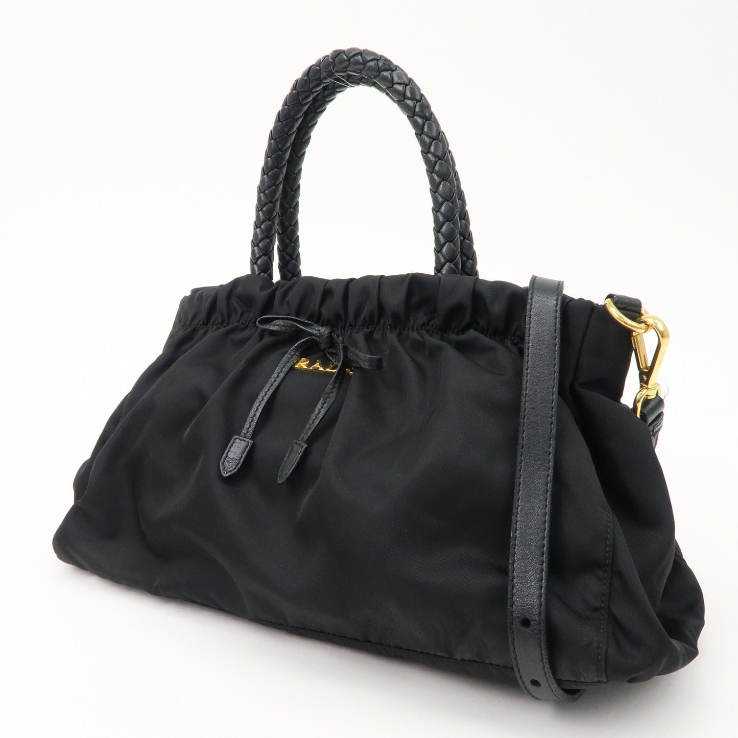 Prada Prada Logo Nylon Leather 2Way Bag Tote Bag