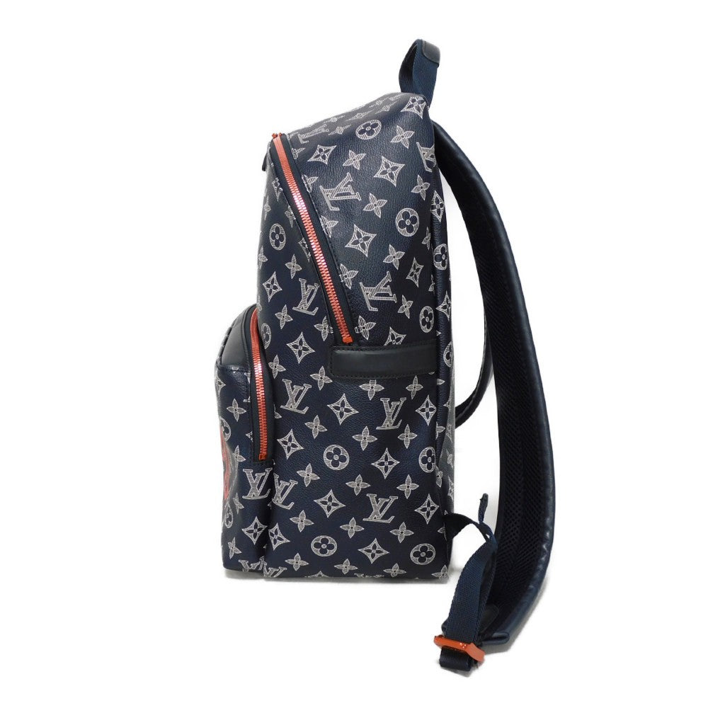 Louis Vuitton Backpack M43676 Ink x Cowhide Monogram Leather Canvas White