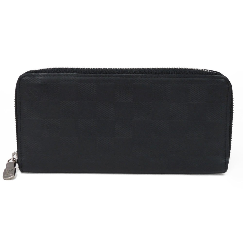 Louis Vuitton Long Purse N63548 Anfini Damie Leather Black Wallet Case
