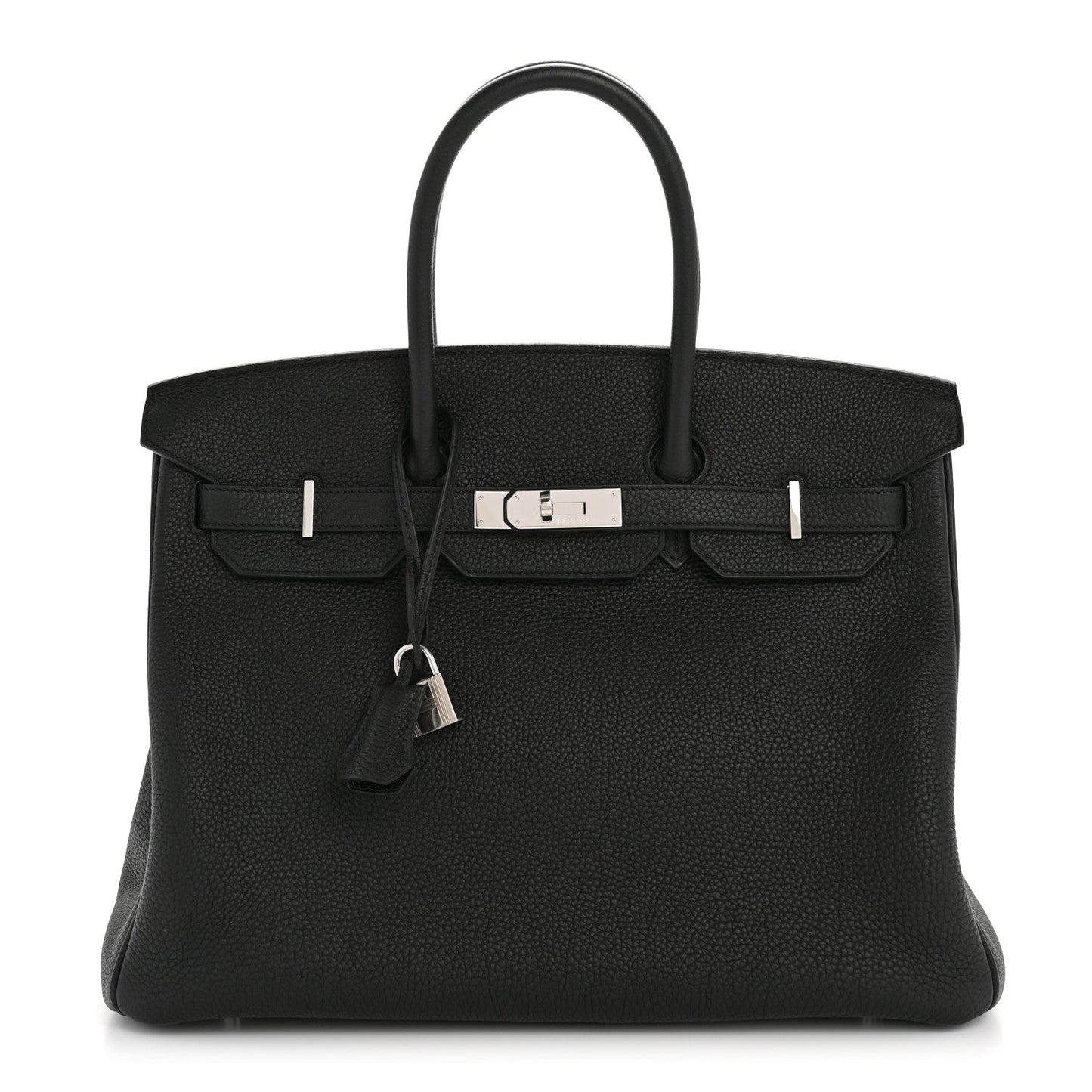 Hermes Togo Birkin Handbag Black Travel Bag 35 Black 1767379