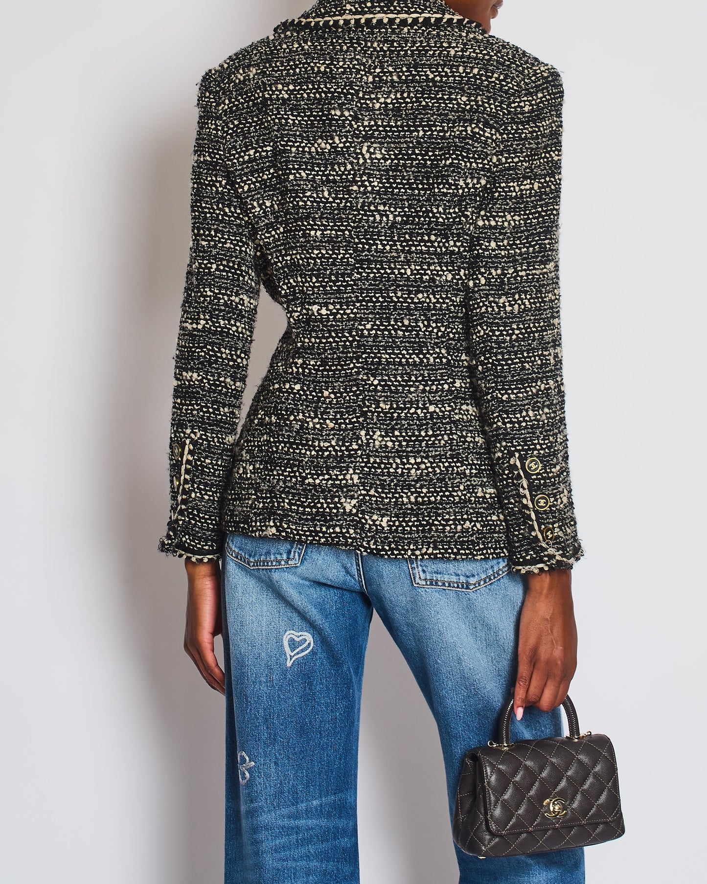Chanel 94A Single Breasted Wool Jacket with CC Button Detail Size FR 38 (UK 10)
