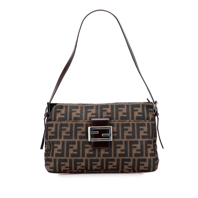 Fendi Zucca Shoulder Bag Leather Canvas Shoulder Bag 3