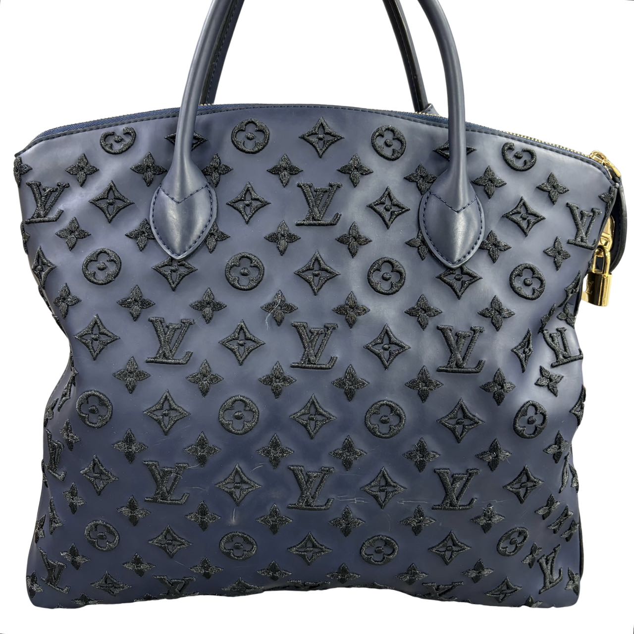 Louis Vuitton Monogram Addiction Vertical Lockit MM Luxury Handbag
