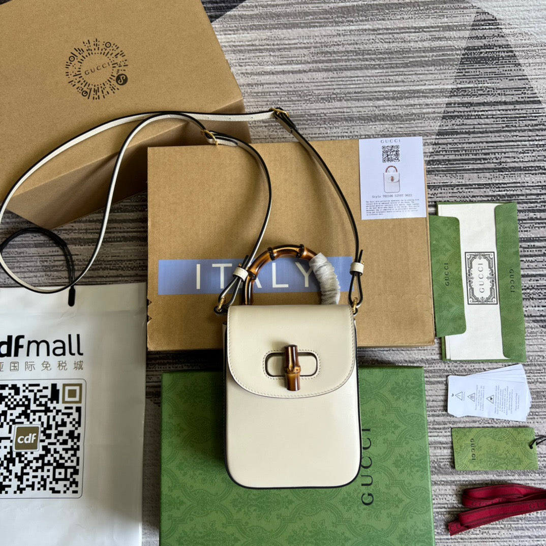 gg Bamboo , ’s 6in White Mini Bag
