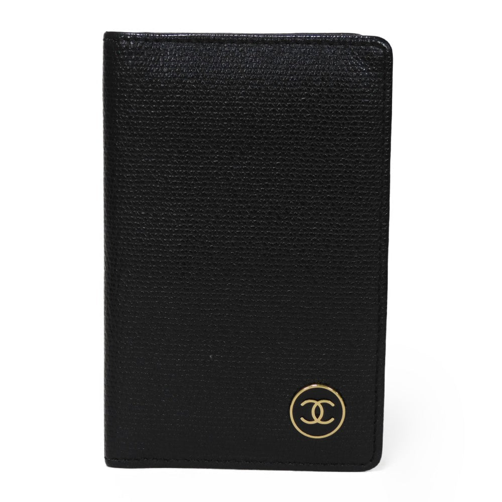 Chanel Card Calfskin embossed CC Mark Calfskin Black Wallet Case