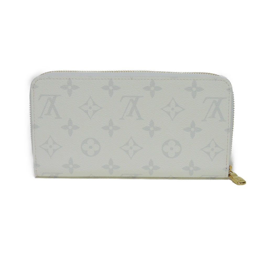 Louis Vuitton Long Purse M14240 x grain Monogram Leather Canvas White Wallet Case 2