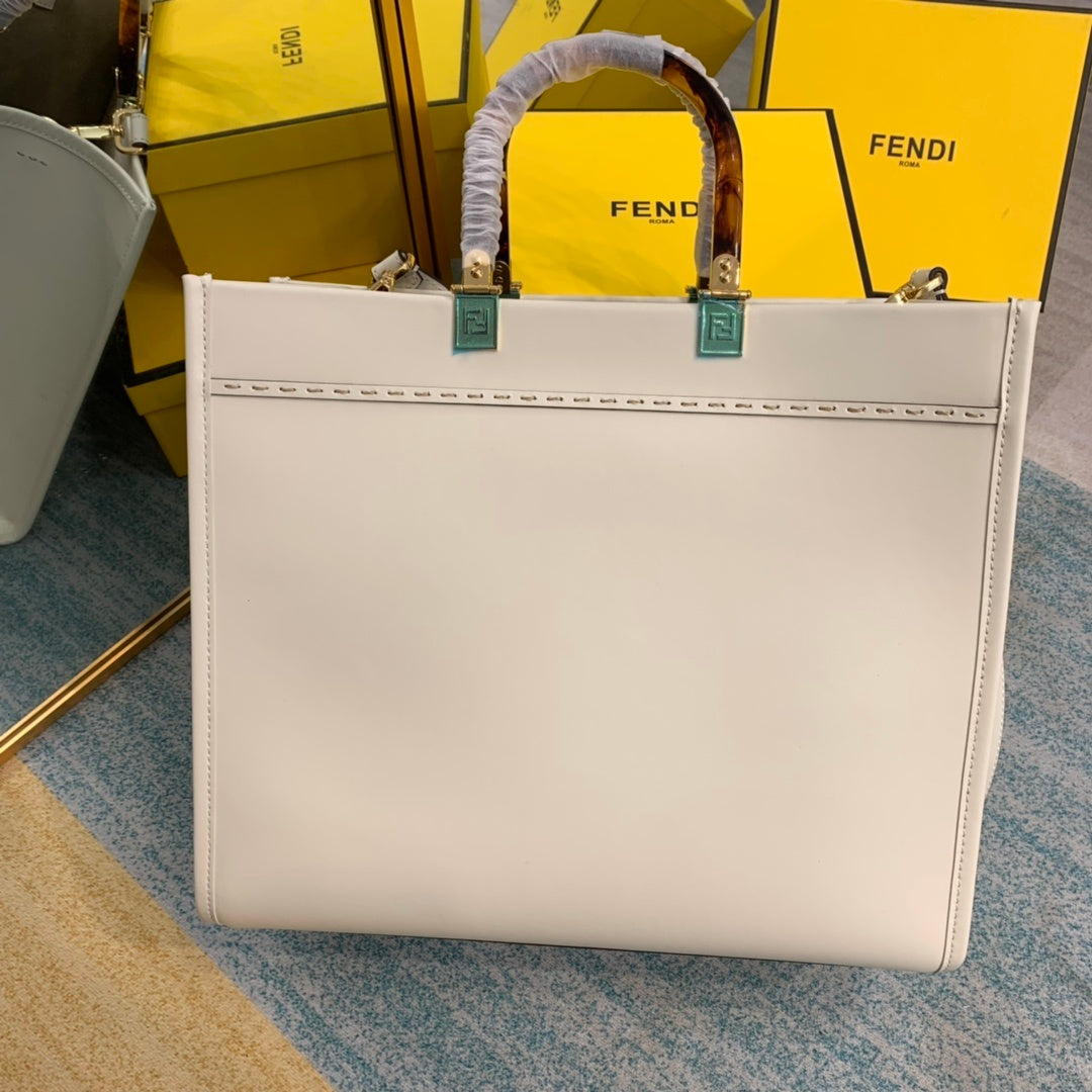 Fendi Top QualityTop Quality Sunshine Handle White FF Crossbody Bag