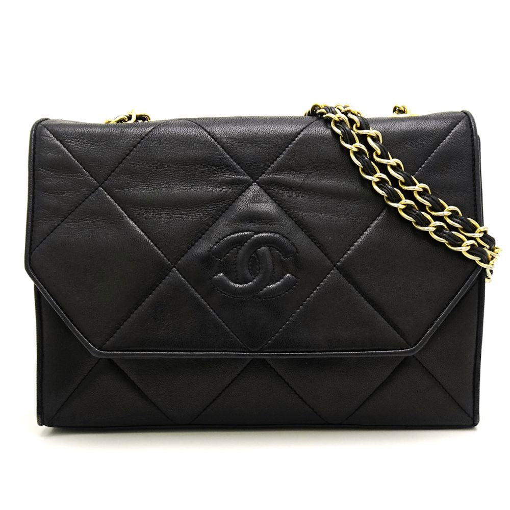 Chanel Chain Shoulder Bag Leather Matelasse