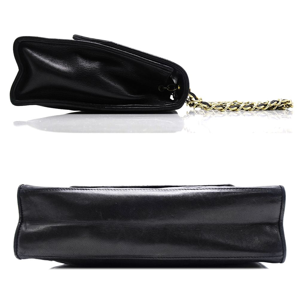 Chanel Chain Shoulder Bag Leather Matelasse