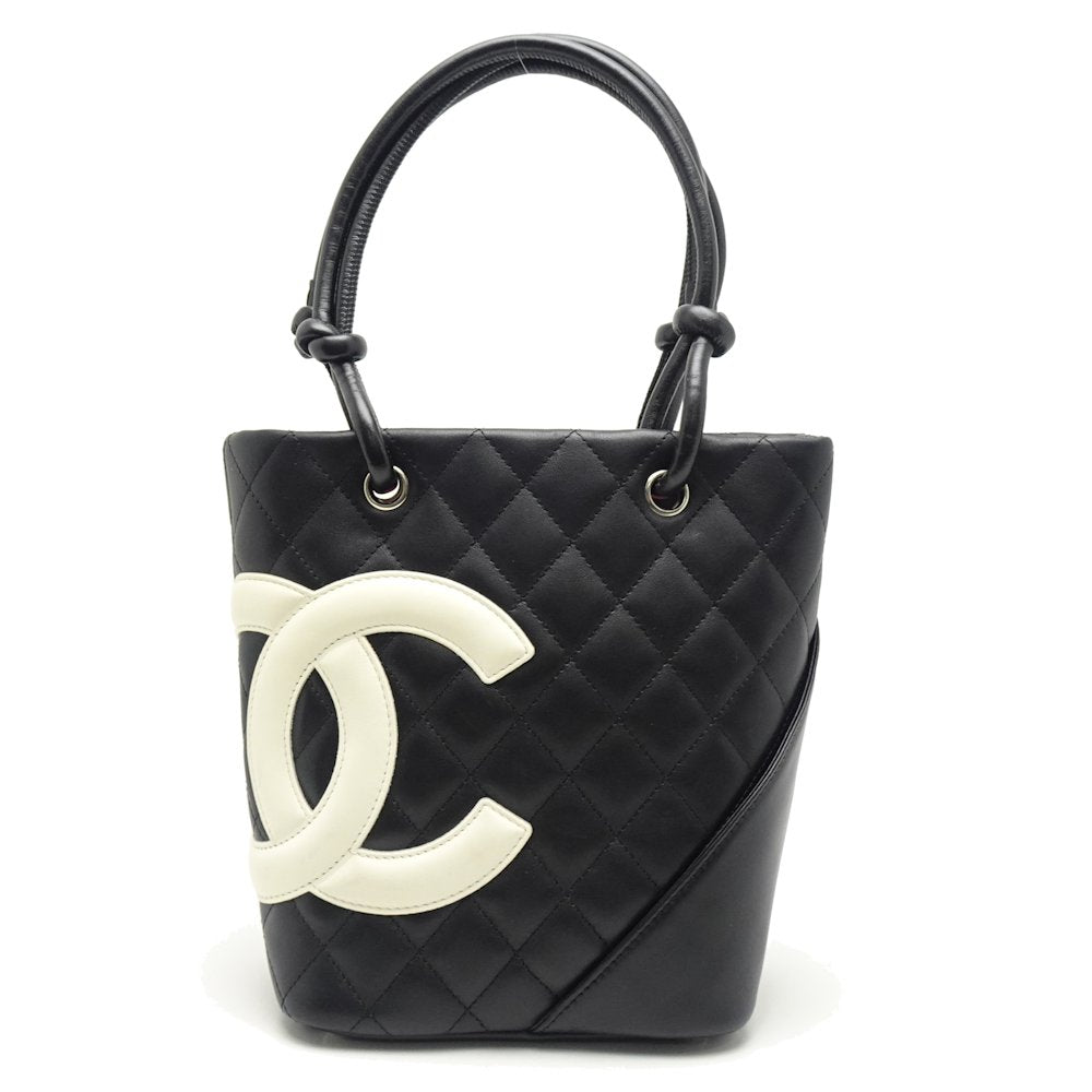 Chanel Cambon Line Tote Bag x Black White