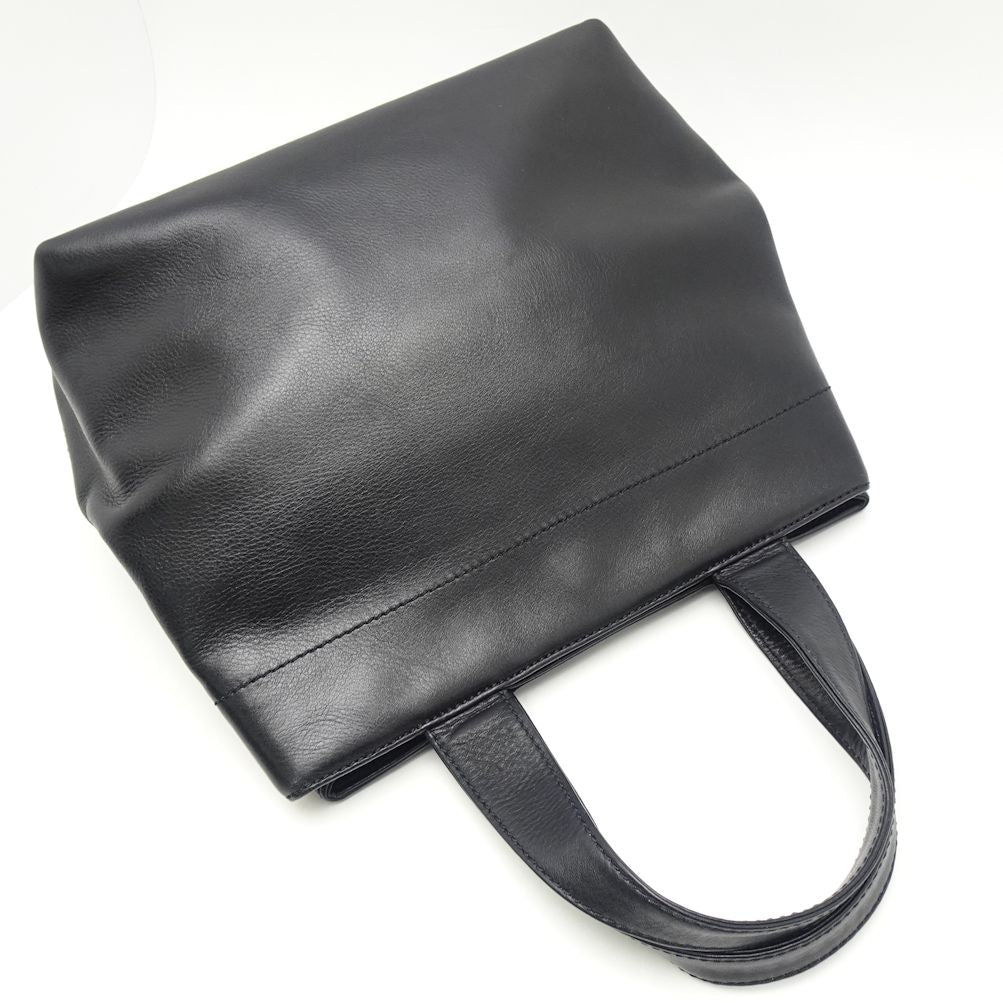 Chanel Tote Bag Calf x Metal Fittings Black Gold
