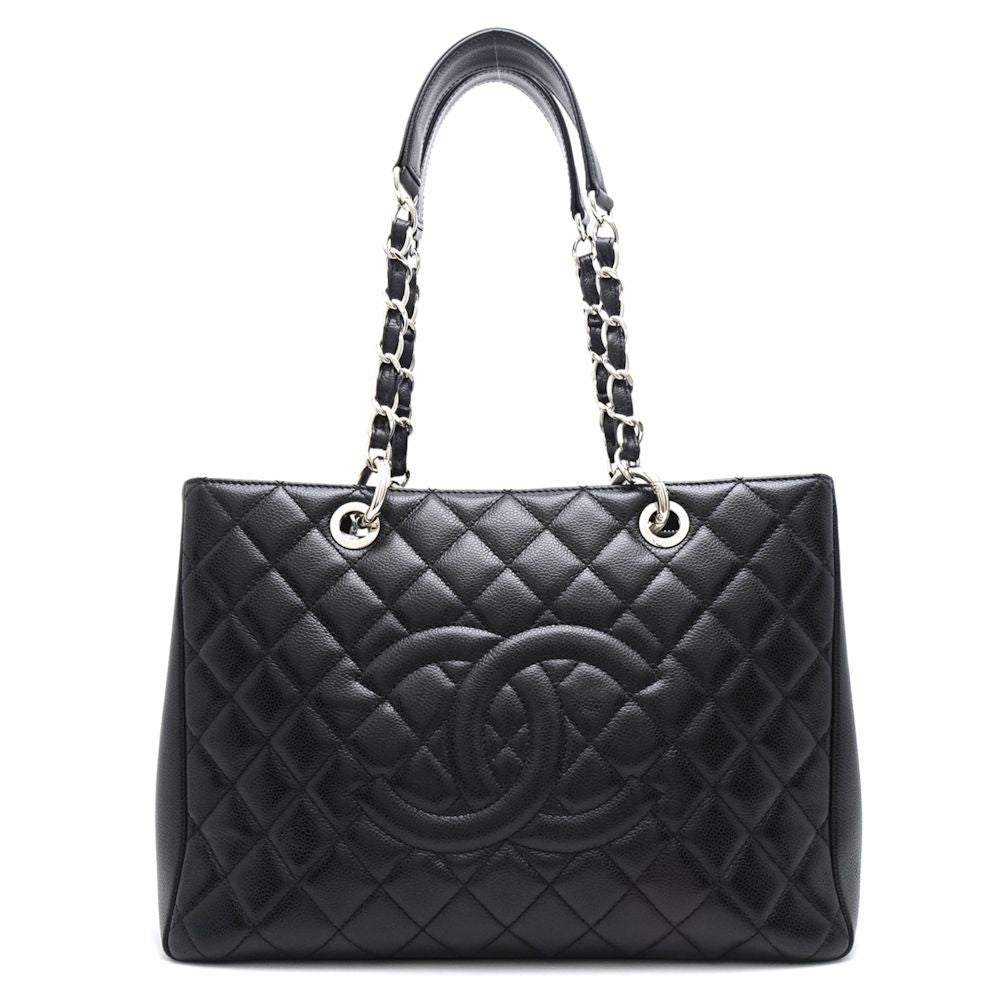 Chanel Tote Bag Caviar Skin Matelasse Black