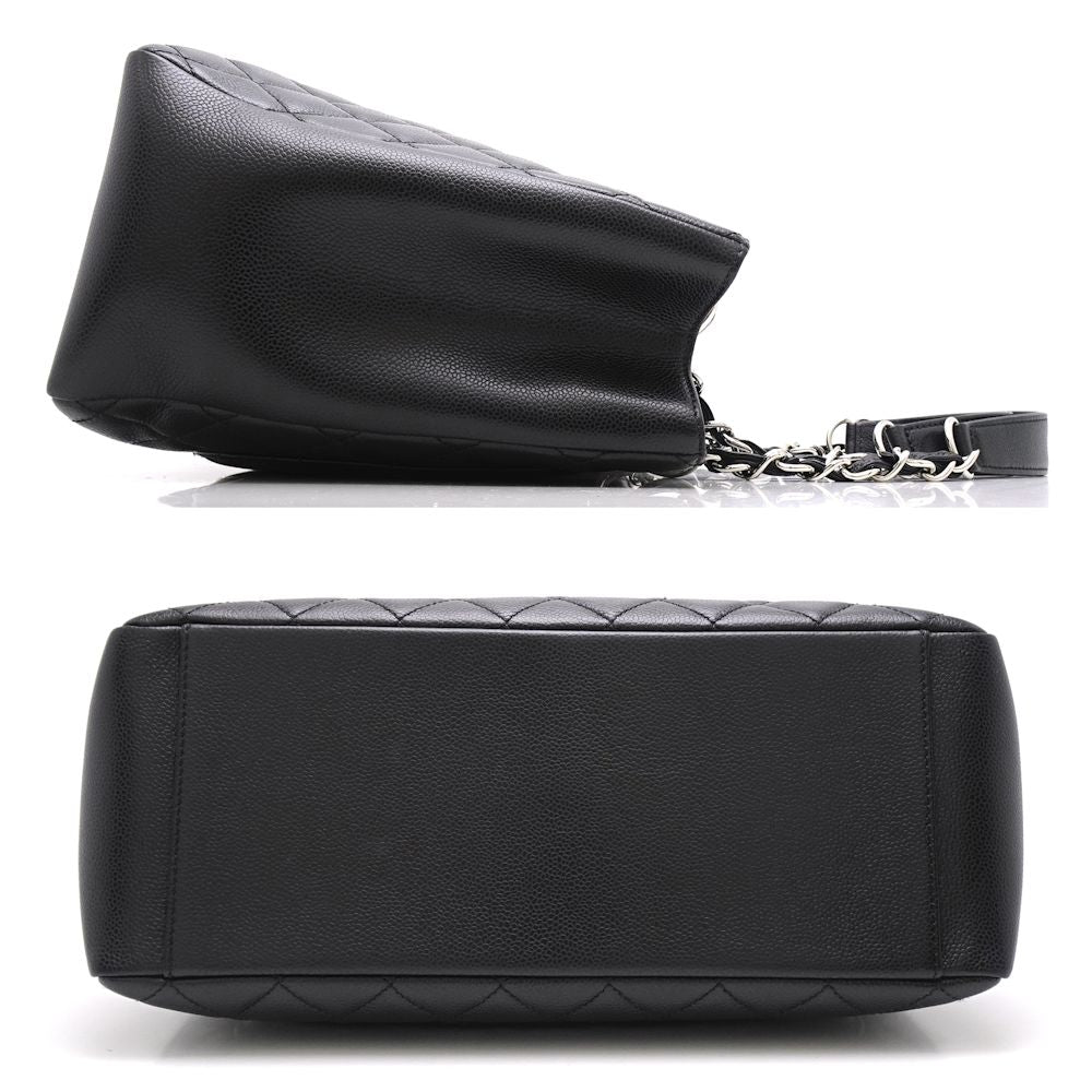 Chanel Tote Bag Caviar Skin Matelasse Black