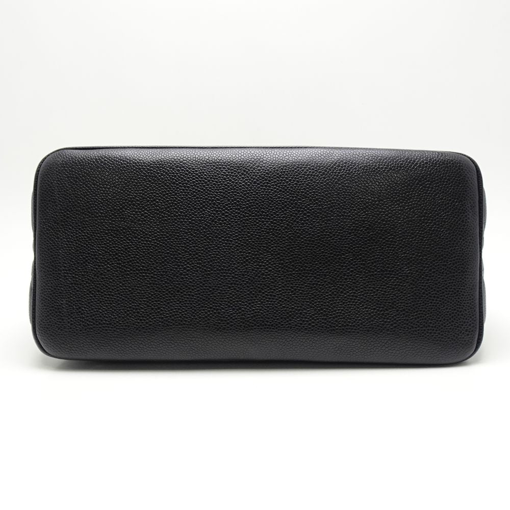 Chanel Reprint Tote Bag Caviar Skin Black Black 5