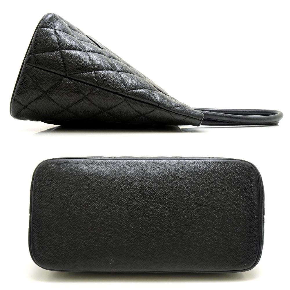Chanel Reprint Tote Bag Caviar Skin Black Skin 1