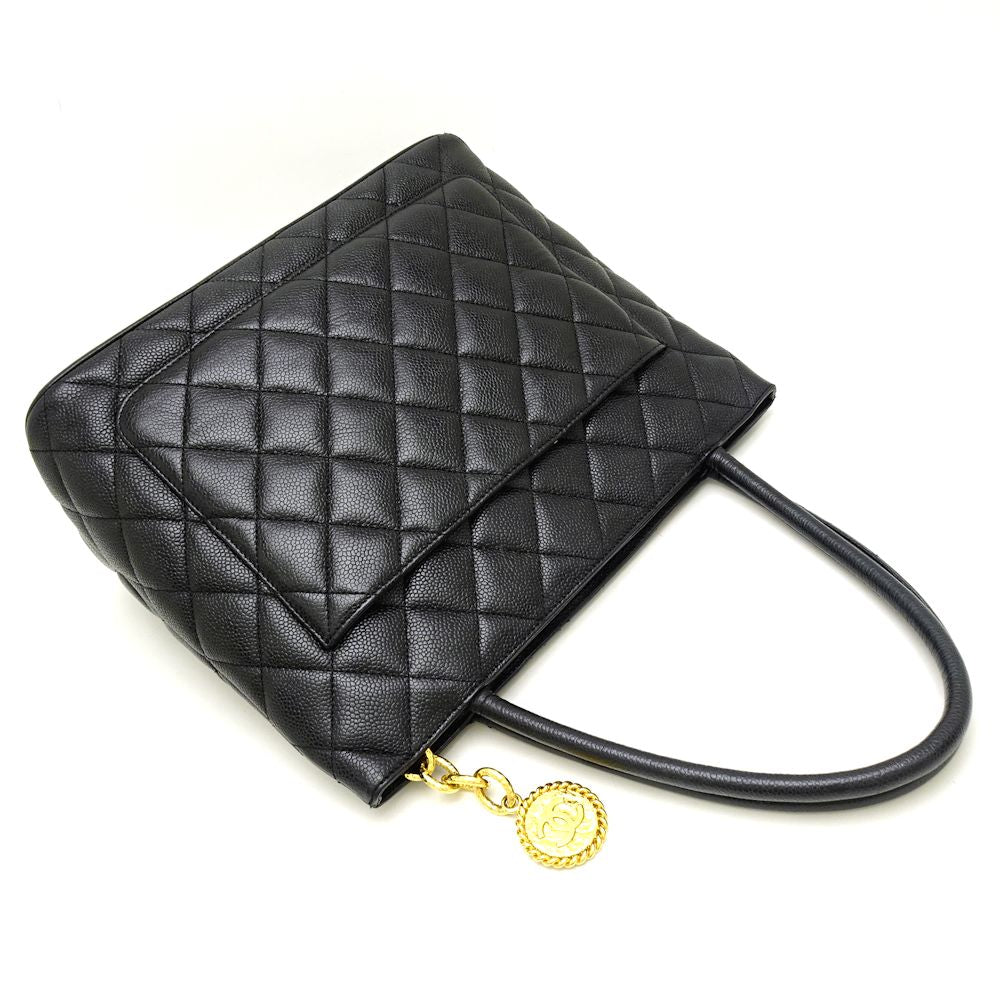 Chanel Reprint Tote Bag Caviar Skin Black Skin 1