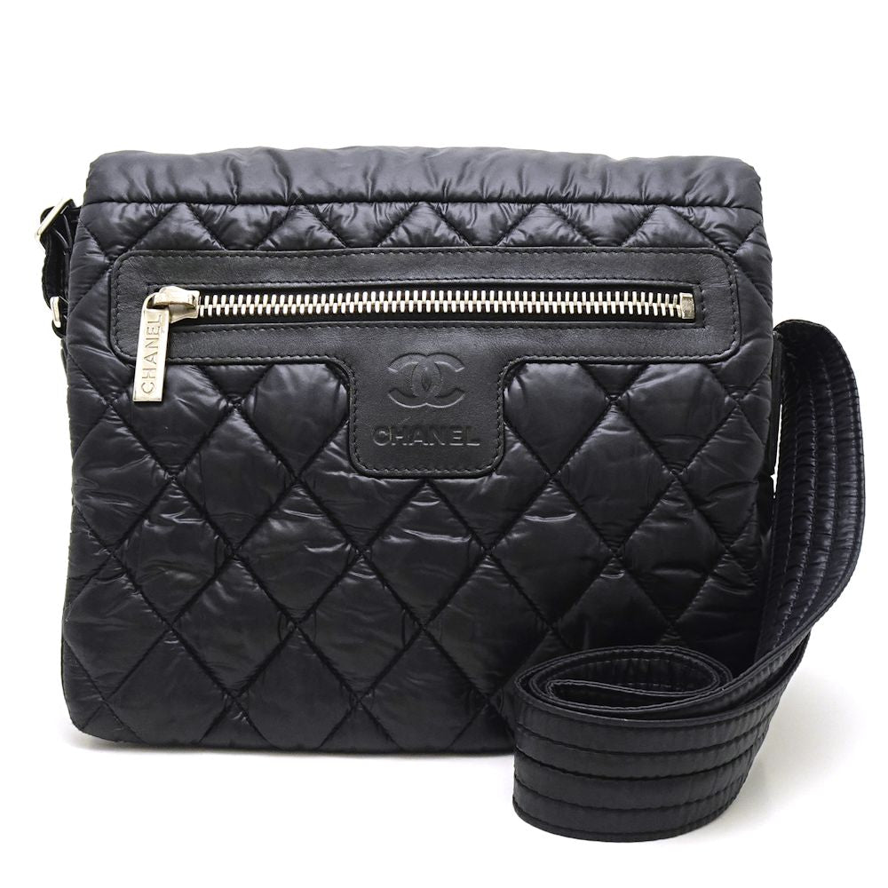 Chanel Coco Coon Shoulder Bag Small Crossbody x Leather Nylon Crossbody Bag
