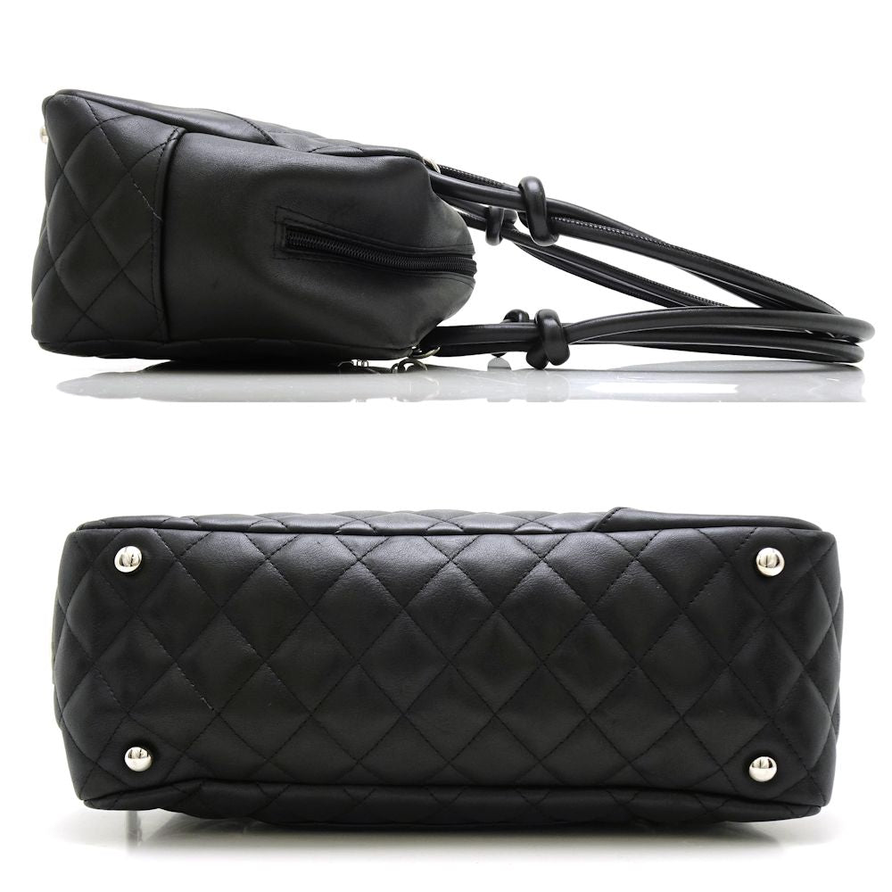 Chanel Cambonline Bowling Handbag Lambskin Black