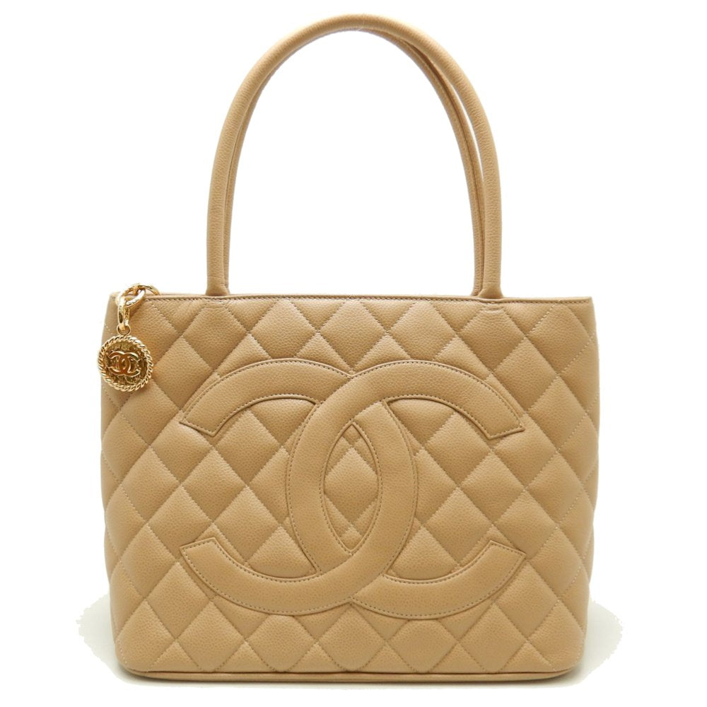 Chanel Reissue Tote Bag Caviar Skin x Metal Beige Gold