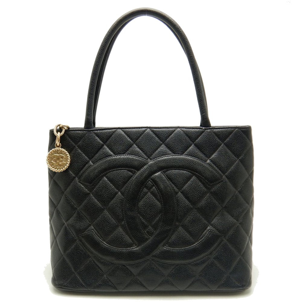Chanel Reissue Tote Bag Caviar Skin Black Black 3