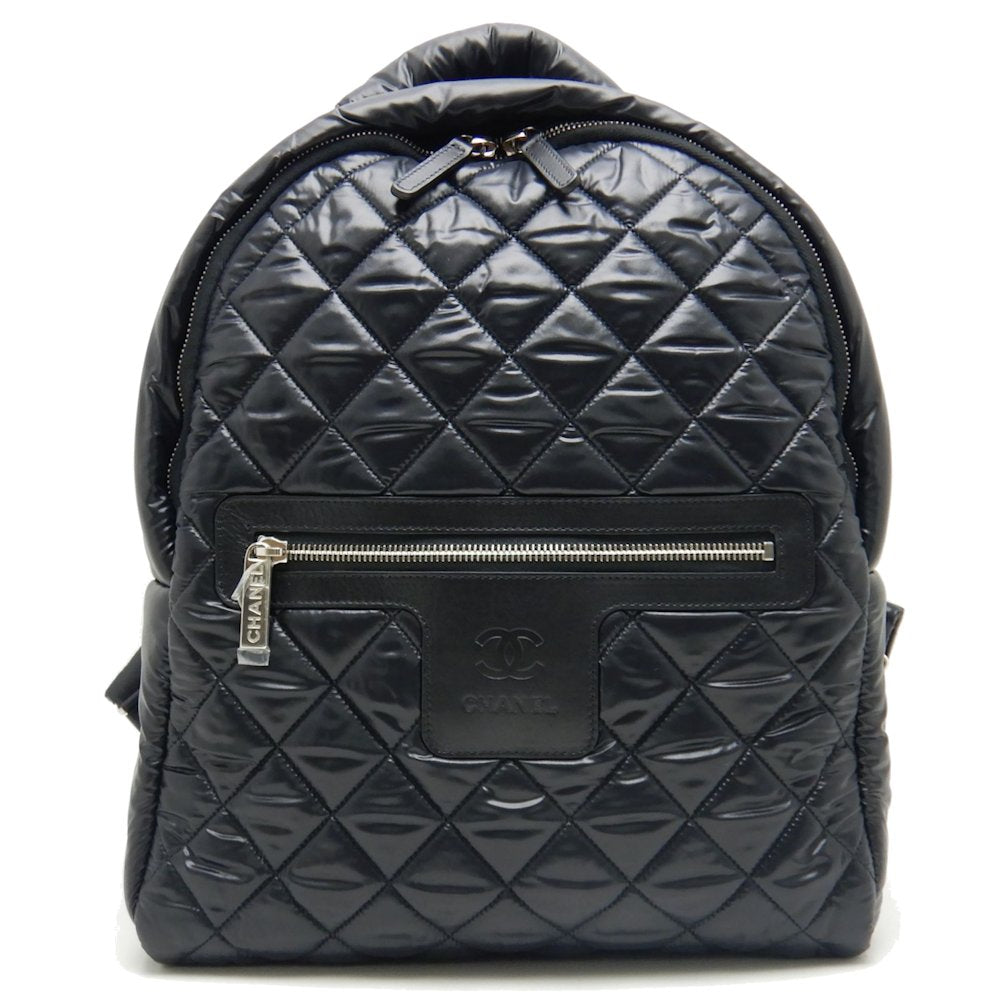 Chanel Coco Coon Daypack Backpack Nylon Black
