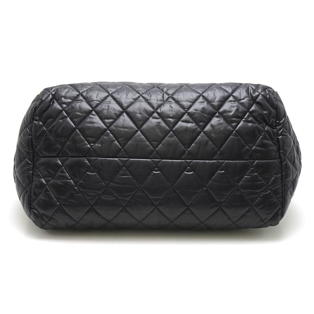 Chanel Coco Coon Boston Bag Leather Nylon Handbag