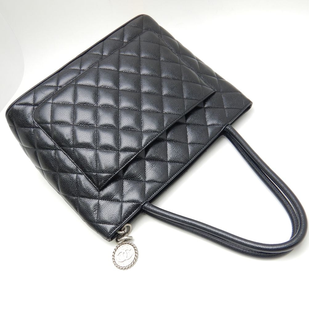 Chanel Reprint Tote Bag Caviar Skin Black