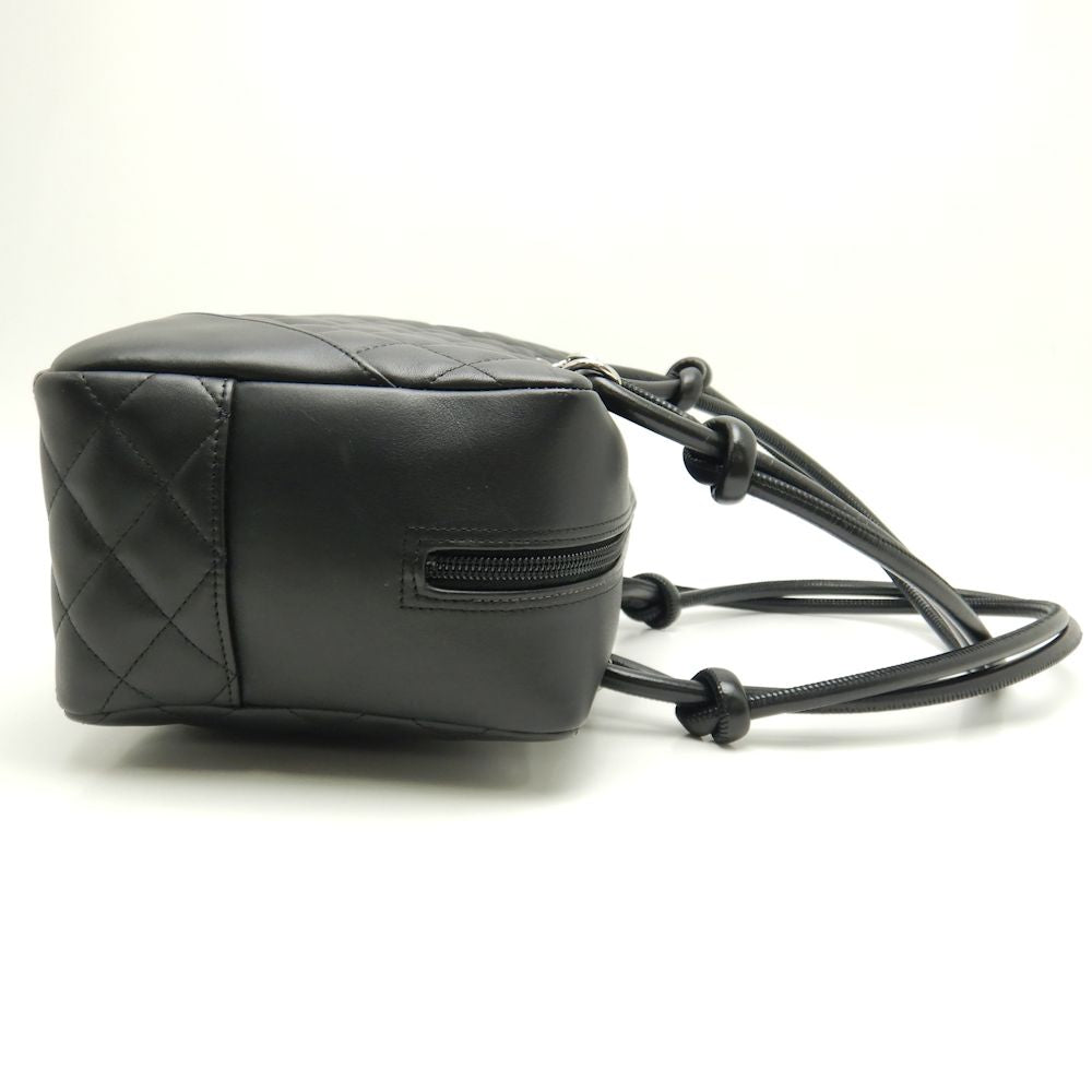 Chanel Cambon Line Bowling Bag Lambskin Shoulder Black Shoulder Bag