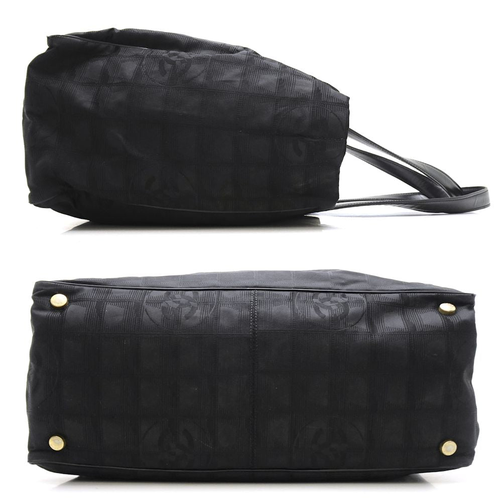 Chanel New Travel Line Tote MM Nylon Black Tote Bag