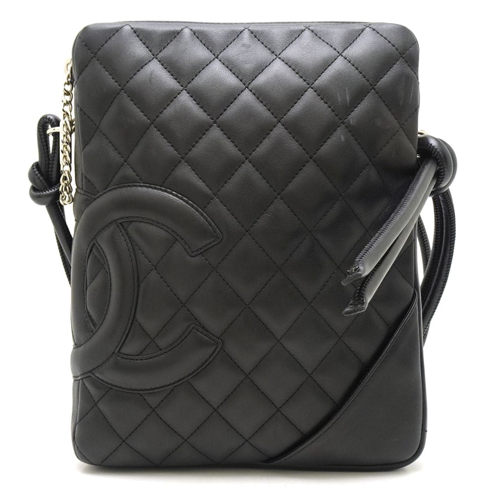 Chanel Cambon Line Shoulder Bag Crossbody Calf Black Crossbody Bag