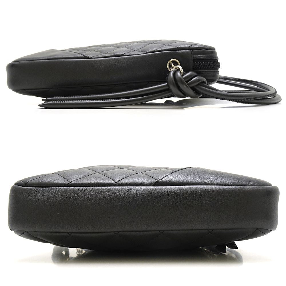 Chanel Cambon Line Shoulder Bag Crossbody Calf Black Crossbody Bag