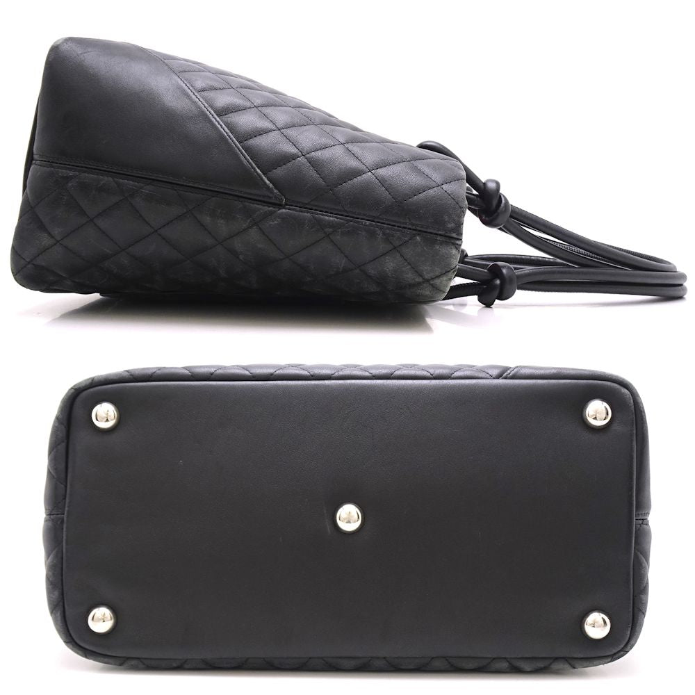 Chanel Cambon Line Tote Bag Calf Black Large Calf Black