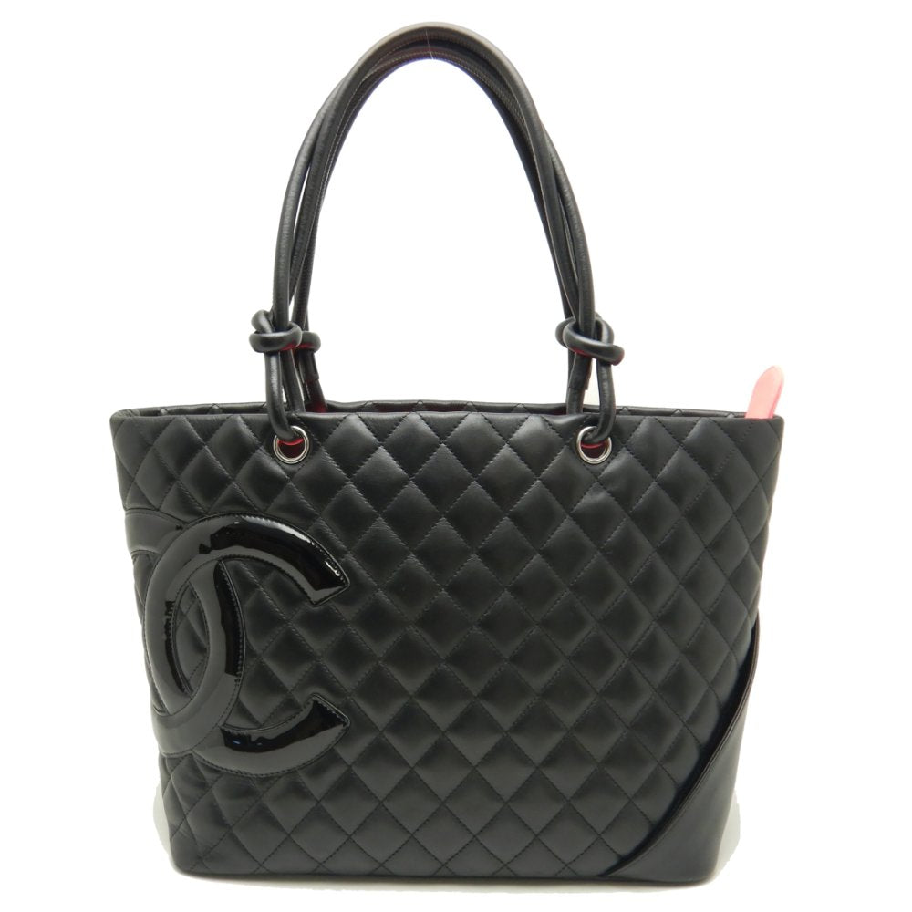 Chanel Cambon Line Tote Bag Calf Black Large