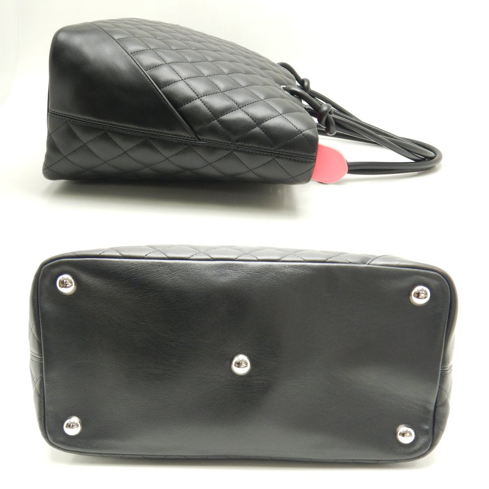 Chanel Cambon Line Tote Bag Calf Black Large