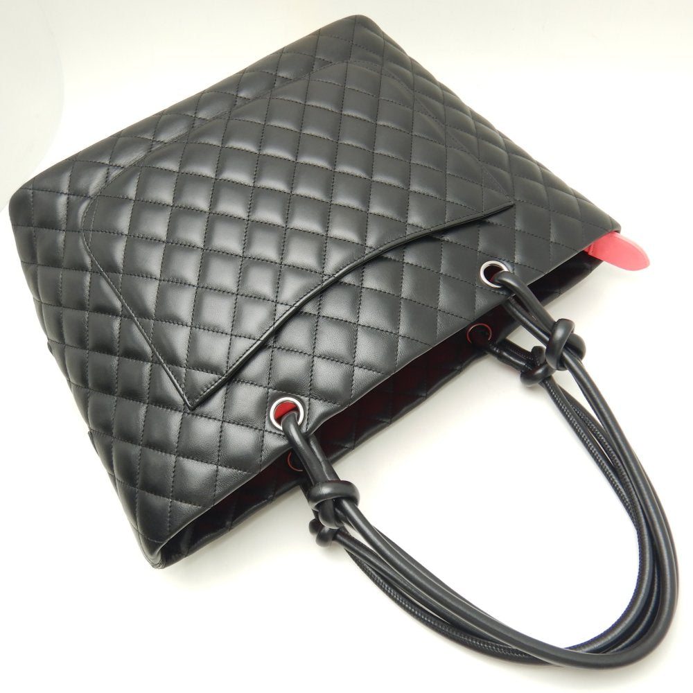 Chanel Cambon Line Tote Bag Calf Black Large
