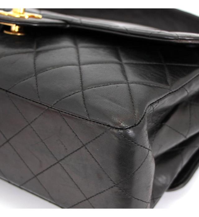 Chanel Double Face 25 Handbag Lambskin Matelasse Black