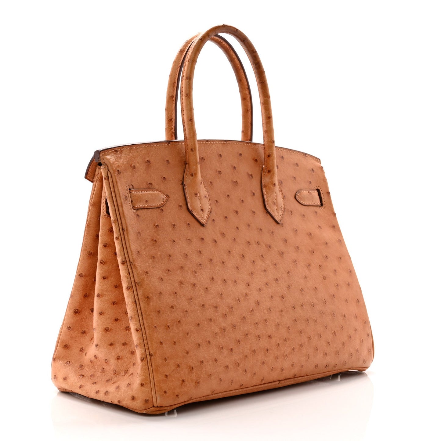 Hermes Ostrich Birkin Sable Handbag Travel Bag