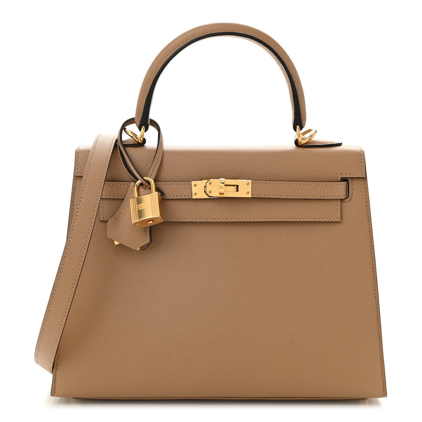 Hermes Epsom Kelly Sellier Chai Handbag Travel Bag