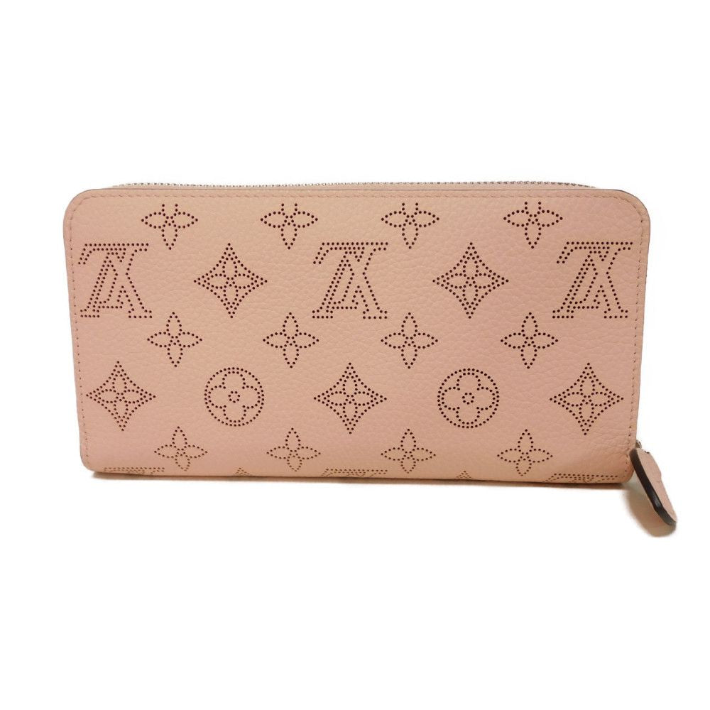 Louis Vuitton Long Purse M82755 Mahina stamped Monogram Leather Pink Wallet Case