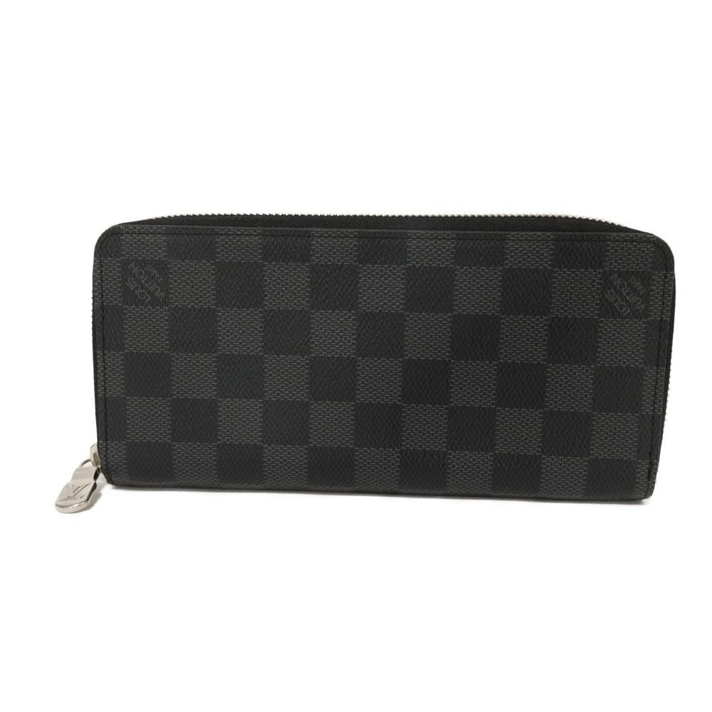Louis Vuitton Long Purse N63095 Damier Graphite Leather Canvas Wallet Case