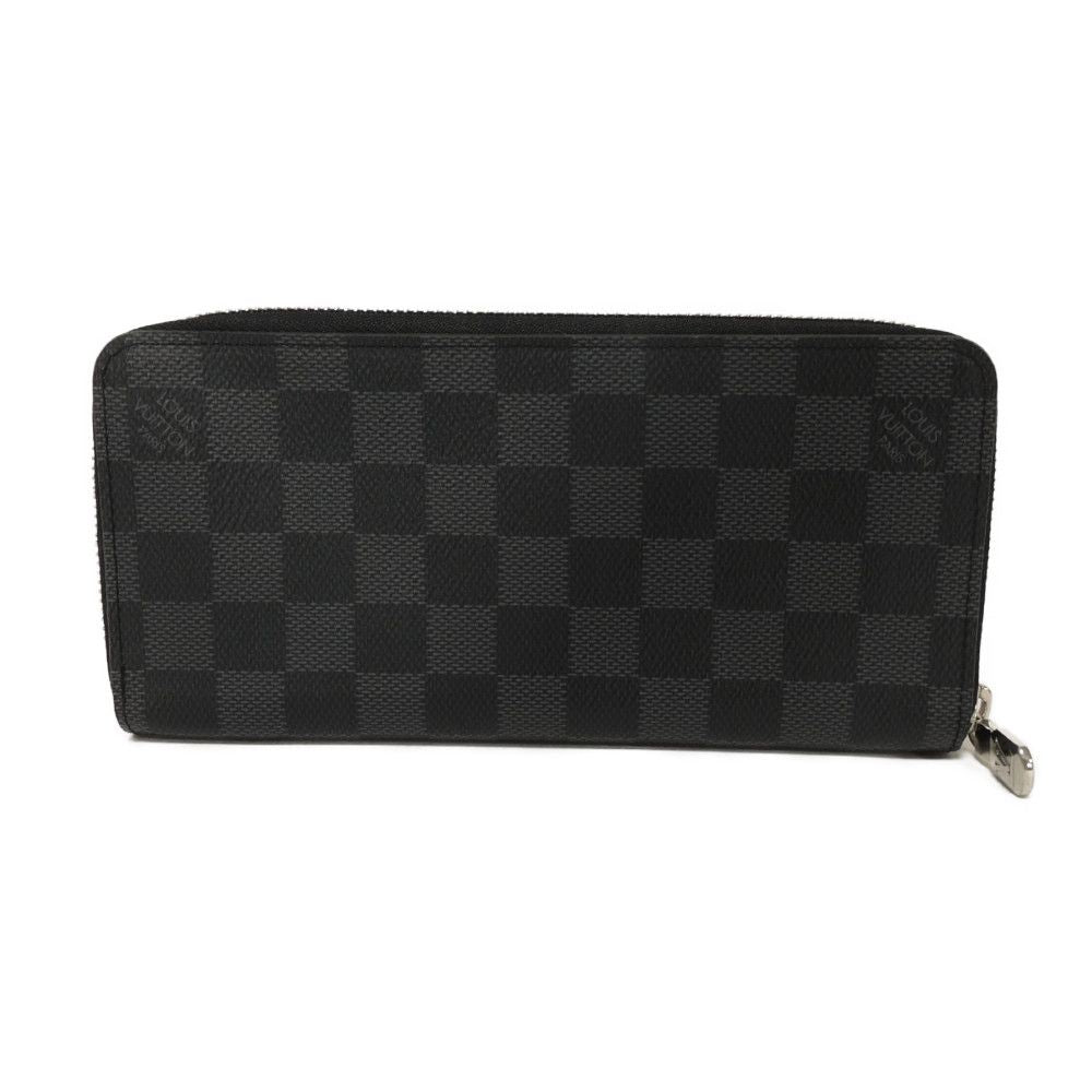 Louis Vuitton Long Purse N63095 Damier Graphite Leather Canvas Wallet Case