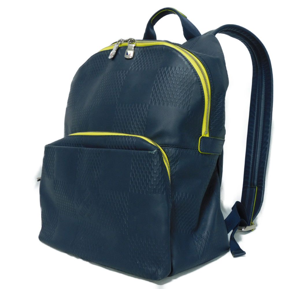 Louis Vuitton Backpack N44016 Anfini Damie embossed Leather Blue