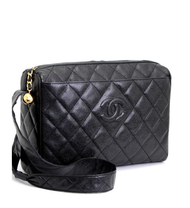 Chanel Caviar 30 Shoulder Bag Leather Matelasse
