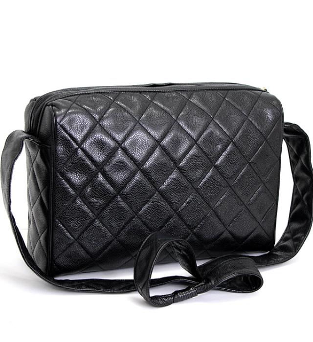 Chanel Caviar 30 Shoulder Bag Leather Matelasse